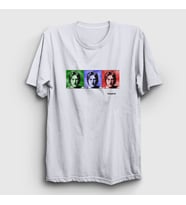 Presmono Unisex Beyaz Portraits Beatles John Lennon T-Shirt 35016tt (Beyaz)