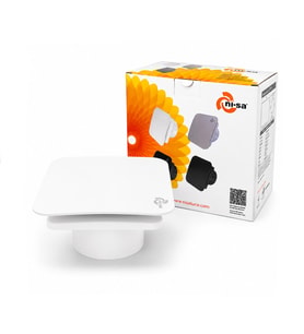 PLASTİK ASPİRATÖR 120 BEYAZ BANYO TUVALET HAVALANDIRMA ASPİRATÖRÜ 16W 1900RPM 80M3/H EBT-120SB (5680)