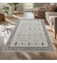 Motto Vintage Modern Dokuma Halı Oturma Odası Salon Halısı Y969A_WV15