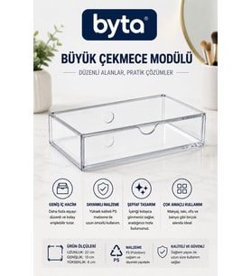 Şeffaf Çok Amaçlı Çekmece Organizer, Makyaj ve Takı Düzenleyici