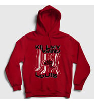 Presmono Unisex Kırmızı Kill My Mind Louis Tomlinson Kapüşonlu Sweatshirt 458957tt