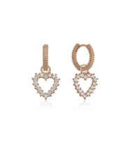 Gümüş Halka Kalp Kadın Küpe CSR2183821