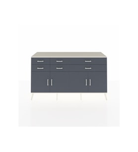 Kronos Konsol 3 Raflı 6 Çekmeceli 4 Kapaklı 176x59x99 Aytaşı-Antrasit