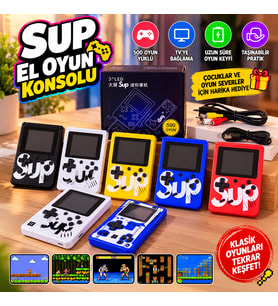 3 İnç Ekranlı TV Bağlantılı Şarjlı Retro Mini Atari