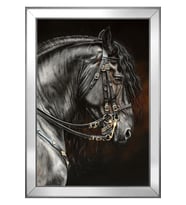 Hayvanlar Temalı Kanvas Tablo 50 x 70 cm Gold Çerçeve