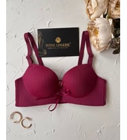 Jennifer Balensiz Push-up Destekli Lazer Kesim Dikişsiz Önden Bağlamalı Çekici Günlük Sütyen (Bordo)