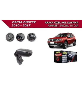 Dacia Duster Uyumlu 2010-2017 Araca Özel Kol Dayama Kolçak Siyah Niken Parça