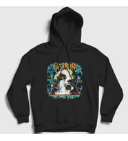 Presmono Unisex Siyah Hysteria Def Leppard Kapüşonlu Sweatshirt 447680tt