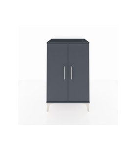 Hyperion Komodin 2 Raflı 2 Kapaklı 60x44x96 Antrasit-Antrasit
