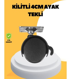 4 cm Kilitli Mobilya Tekerleği Tekli Sessiz ve Dayanıklı