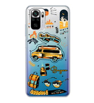 Xiaomi Vintage Sticker Tasarımlı Şeffaf Telefon Kılıfı