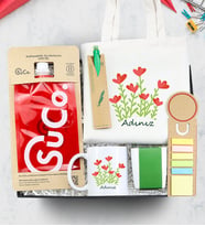 SuCo & Bez Çanta & Kalem & Postit Kitap Ayracı & Kupa & Dikim Seti Hediye Seti