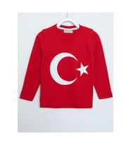 Kız-erkek Çocuk Ve Yetişkin Baskılı Uzun Kol 29 Ekim 19 Mayıs 23 Nisan 10 Kasım Tişört