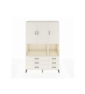 Hyperion Gardrop 6 Raflı 6 Çekmeceli 3 Kapaklı 132x44x195 Aytaşı-Aytaşı