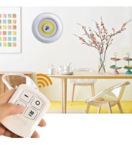 Durukar® 3lü Uzaktan Kumandalı Pilli Yapışkanlı Kablosuz Led Spot Lambalar