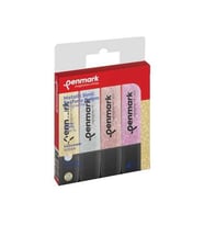 Penmark Fosforlu Kalem 4 Lü Renk Simli Hs 505 4S