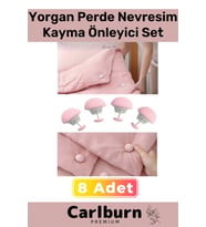 Premium Yorgan Kayma Önleyici Perde Tül Çarşaf Düzenli Tutma Nevresim Sabitleme Seti 8 Adet Klips