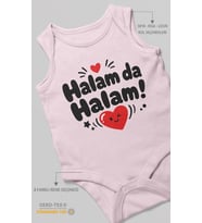 Halam Da Halam! Sıfır Kollu Bebek Zıbını %100 Pamuk