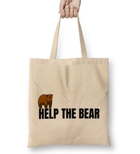 HELP THE BEAR Bez Çanta Uzun Saplı