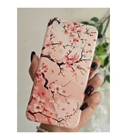 Iphone 7 Plus / 8 Plus Uyumlu Sanatsal Çiçekler Desenli Şeffaf Telefon Kılıfı