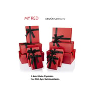 GIPTA MY RED DİKDÖRTGEN HEDİYE KUTUSU BX7617 F 210x285x115 mm - TEKLİ