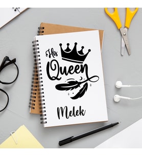 His Queen Baskı Defter Kişiye Özel