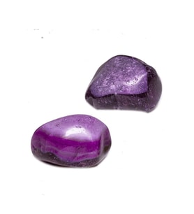 Sertifikalı Doğal Mor Pembe Kalsedonlu Akik Taşı Kütle - Tamburlanmış (3-4 Cm) (Çok Renkli)
