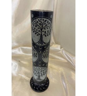 Yaşam Hayat Ağacı Hand Made El İşi Feng Shui Ejderha Yılı Doğal Obsidyen Taşı Çubuk Konik Tütsülük k (Çok Renkli)