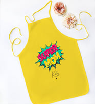 BK Gift Kişiye Özel İsimli Anneler Günü Tasarımlı Sarı Mutfak Önlüğü, Aşçı Önlüğü, Şef Önlüğü, Anneye Hediye-19