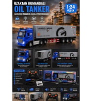 Uzaktan Kumandalı Konteyner Tır 1:24 Ölçek Şarjlı Oyuncak Tır 2.4GHz Işıklı Müzikli Kamyon