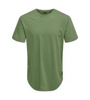 Only & Sons Longy Tee Noos Oil Green T-Shirt  - 22002973 (Koyu Yeşil)