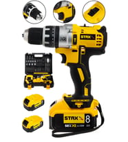 58V 8Ah Çift Metal Şanzuman Şarjlı Darbeli Matkap ve 30 Parça Set