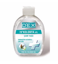 Dex Jel Kolonya Çam Yağı 250 Ml 70 Derece Farmasötik Gliserin Antiseptik Dezenfektan