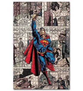 Cakapuzzle Süpermen Çizgi Roman Görsel Puzzle Yapboz MDF (Ahşap) (120 Parça)
