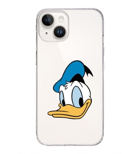 Apple iPhone 14 Plus Uyumlu Kapak Donald Duck Tasarımlı Şeffaf Silikon Kılıf