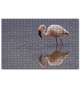 Cakapuzzle Gölde Avlanan Flamingo  Puzzle Yapboz MDF (Ahşap) (120 Parça)