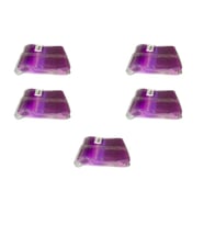 Plastik Şeffaf Mor Sup Kaşık - Tatlı Dondurma Kaşığı - 12.5 Cm. - 50 Adetlik 5 Paket