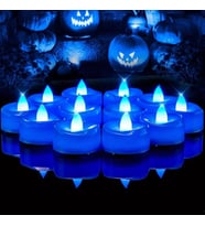 BLUE LED LİGHT CANDLES 24 ADET MAVİ LED IŞIKLI MUM MAVİ LED MUM MAVİ IŞIKLI MUM ROMANTİK DEKOR MUM
