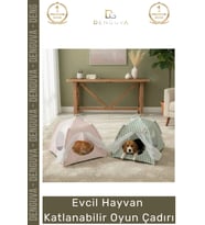#HayvanÇadırı Kedi Küçük Köpek Konforlu Taşınabilir Fileli Ergonomik Hayvan Katlanabilir Oyun Çadırı