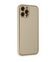 İphone 12 Pro Kılıf Co Deri  Kapak - Gold