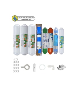 Purefer kapalı Kasa Su Arıtma Sertifikalı 8li Vontron Helixfil 4000 Tds mebran  mineral+alkali+detox