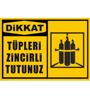 Tüpleri Zincirli Tutunuz Sticker 20X28 Cm