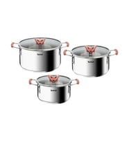 TEFAL G720S6 OPTİSPACE ÇELİK TENCERE SETİ 6 PARÇA - 2100115981 (Gümüş)