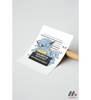 Pokemon Squirtle Poster, Çerçevesiz Yüksek Kalite Duvar Afişi - Anime Severlere Özel