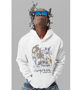 2Pac Rapper Baskılı Unisex Oversize Tupac Şarkıcı Hoodie