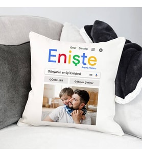 Kişiye Özel Arama Motoru Enişteye Hediye Yastık