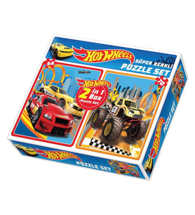 1535 Hot Wheels 2İn1 Puzzle