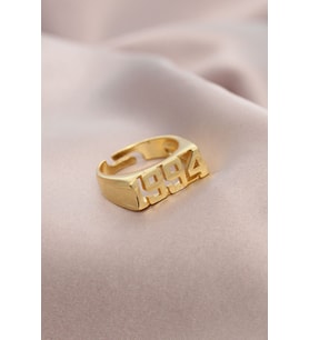 Gold Metal 1994 Ayarlanabilir Tarih Yüzük (Çok Renkli)