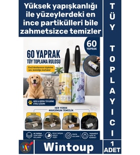 #TüyToplayıcı Kedi Köpek Toplayıcı Ev Koltuk Araç Ofis Temizlik Pratik 60 Yaprak Tüy Toplama Rulosu