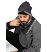 Siyah Erkek Bere Ve Boyunluk 2li Set Takım Sport Bb-108